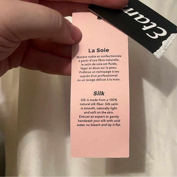 NWT Etam Sz XL Womens Lace Milky 100% Silk Camisole Pajama Lounge Intimates $69! - Picture 6 of 13